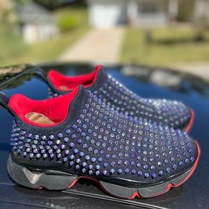 Christian Louboutin Limited Edition (only in Shanghai) Metallic Spike Sock Shoe